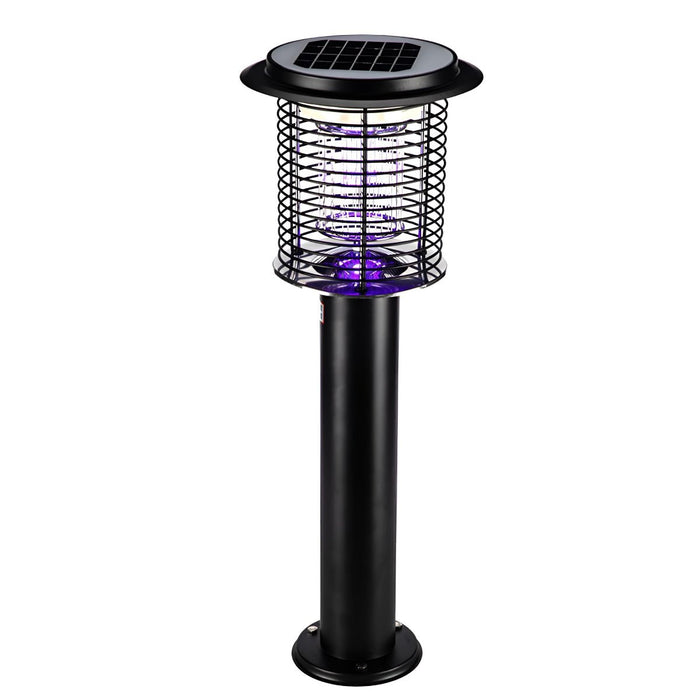 Outdoor Mosquito Bug Zapper Lawn Pillar Light - Solar Powered, Waterproof LED UV Insect Killer for Yard, Garden, Patio