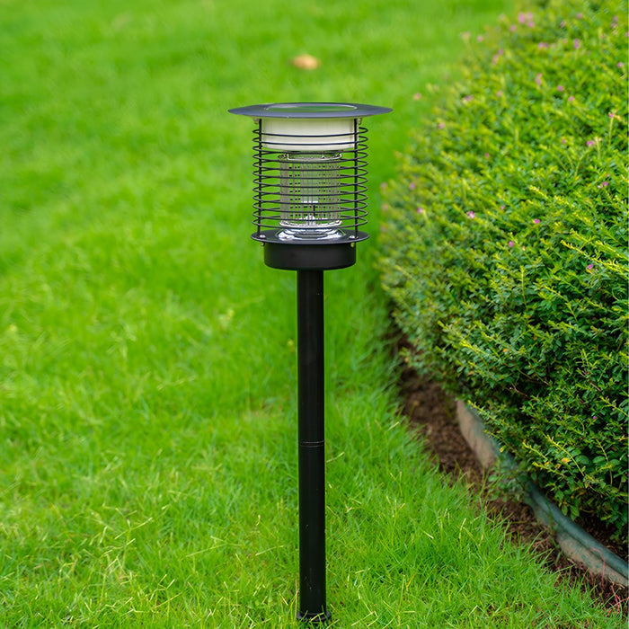 Outdoor Mosquito Bug Zapper Lawn Pillar Light - Solar Powered, Waterproof LED UV Insect Killer for Yard, Garden, Patio