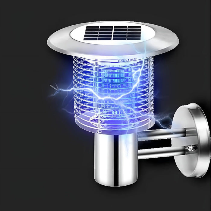 Solar Powered LED Outdoor Wall Light - Mosquito Zapper, Bug Killer, Rechargeable