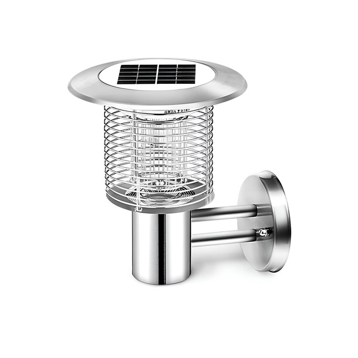 Solar Powered LED Outdoor Wall Light - Mosquito Zapper, Bug Killer, Rechargeable
