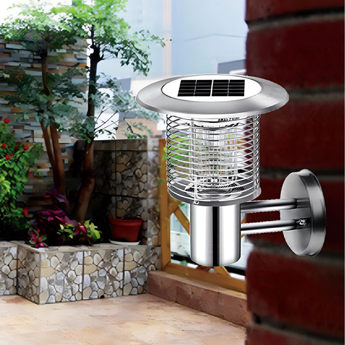 Solar Powered LED Outdoor Wall Light - Mosquito Zapper, Bug Killer, Rechargeable
