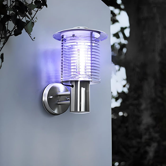 Solar Powered LED Outdoor Wall Light - Mosquito Zapper, Bug Killer, Rechargeable