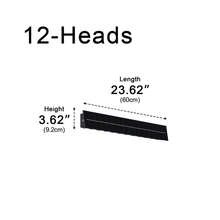 Modern Solar Wall Sconce, Waterproof Downcast LED for Architectural Accent/Security, Dusk to Dawn