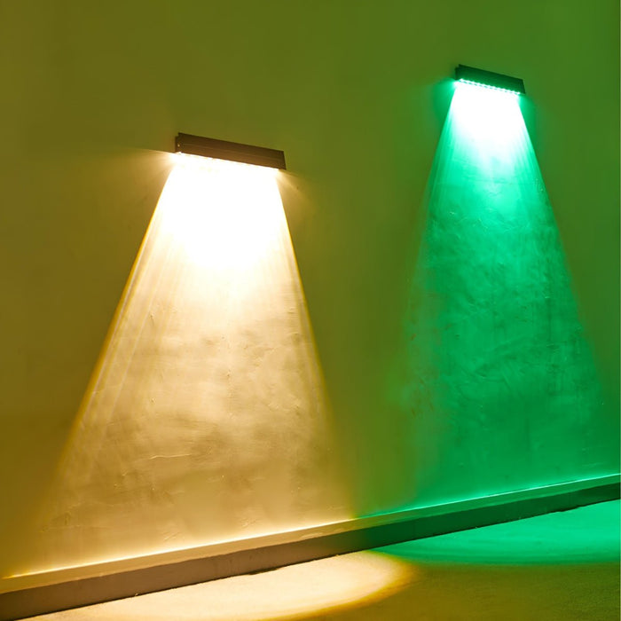 Modern Solar Wall Sconce, Waterproof Downcast LED for Architectural Accent/Security, Dusk to Dawn