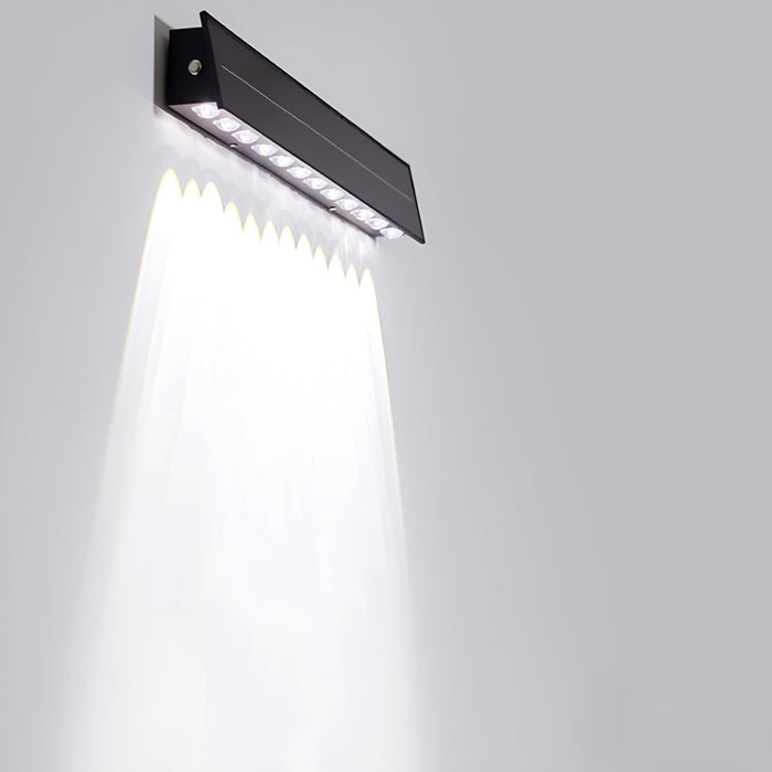 Modern Solar Wall Sconce, Waterproof Downcast LED for Architectural Accent/Security, Dusk to Dawn