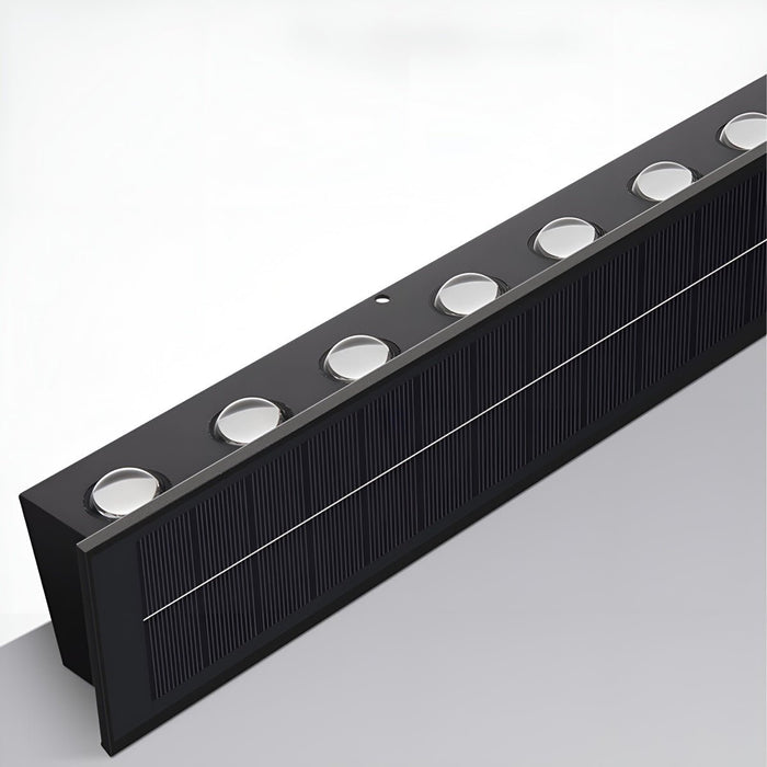 Modern Solar Wall Sconce, Waterproof Downcast LED for Architectural Accent/Security, Dusk to Dawn