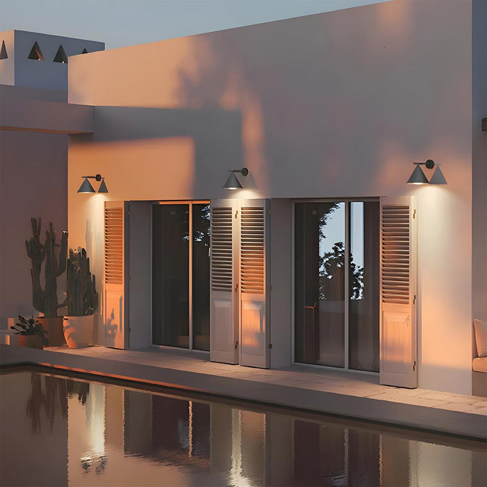 Solar Powered Dusk to Dawn Outdoor Wall Sconce, Modern Minimalist Bell LED Light for Patio/Porch/Entryway, IP54 Waterproof