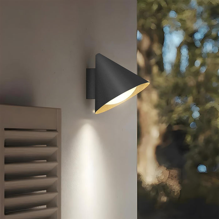 Solar Powered Dusk to Dawn Outdoor Wall Sconce, Modern Minimalist Bell LED Light for Patio/Porch/Entryway, IP54 Waterproof