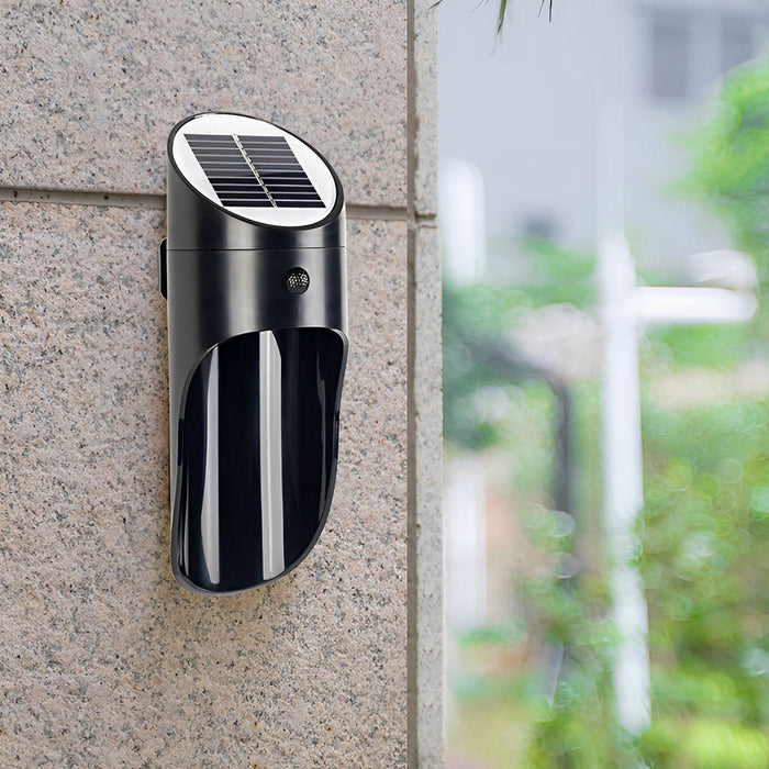 Solar LED Wall Light - Modern Outdoor Porch Sensor Lighting, Waterproof ABS Design