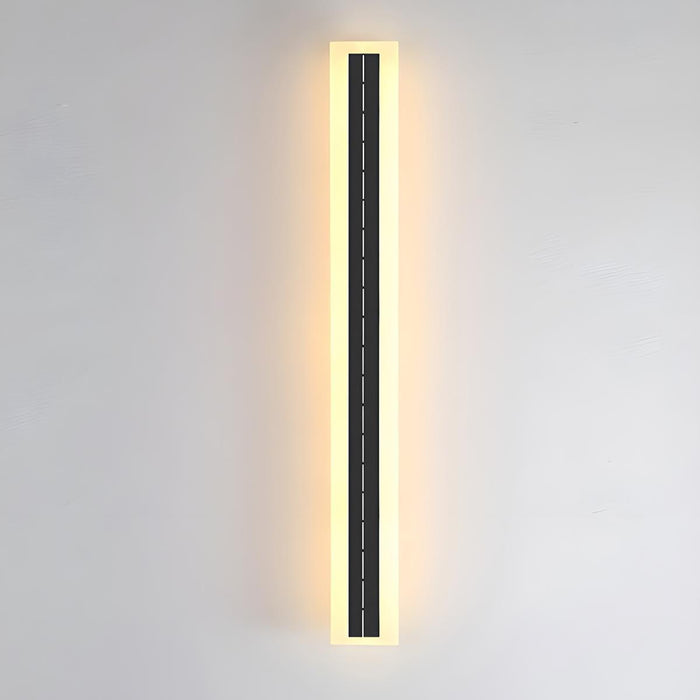 Outdoor LED Strip Porch Light - Solar Powered / Waterproof Wall Sconce - Exterior Lighting Fixture