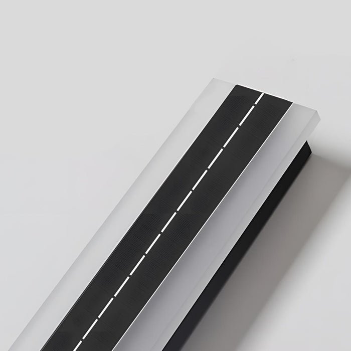 Outdoor LED Strip Porch Light - Solar Powered / Waterproof Wall Sconce - Exterior Lighting Fixture