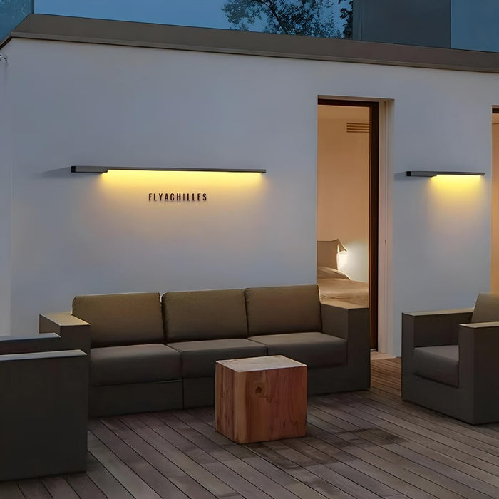 Solar Waterproof Outdoor Long Light Strip - LED Exterior Wall Lighting, Garden Pathway Accent