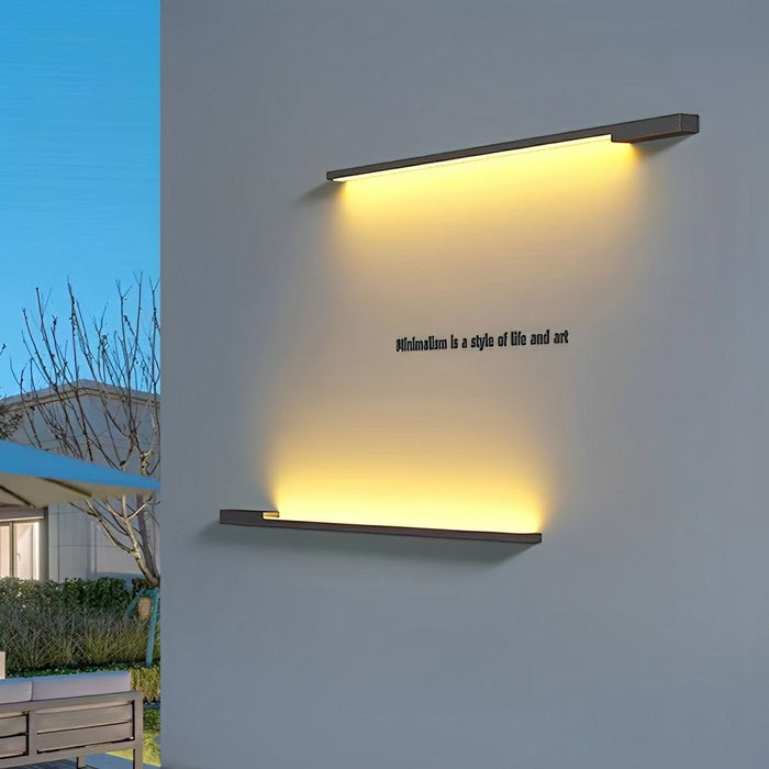 Solar Waterproof Outdoor Long Light Strip - LED Exterior Wall Lighting, Garden Pathway Accent