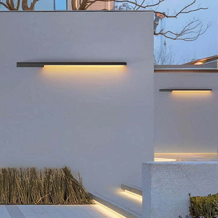 Solar Waterproof Outdoor Long Light Strip - LED Exterior Wall Lighting, Garden Pathway Accent