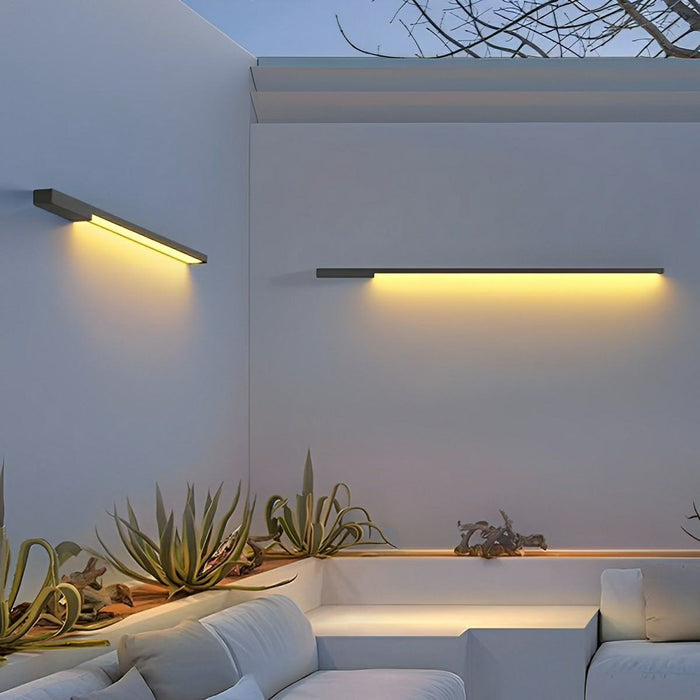 Solar Waterproof Outdoor Long Light Strip - LED Exterior Wall Lighting, Garden Pathway Accent