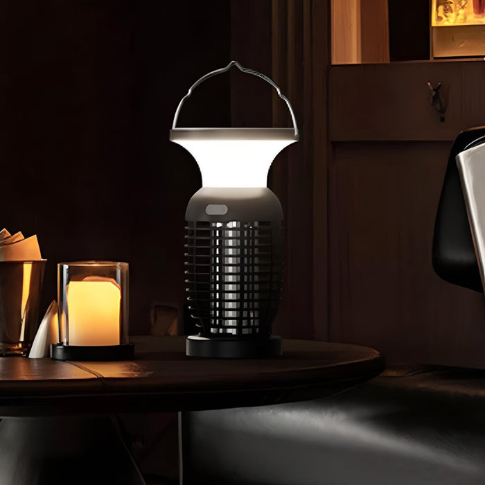 Mosquito Bug Zapper Lantern - Solar Powered / Waterproof Outdoor LED Light, Hanging Pest Killer