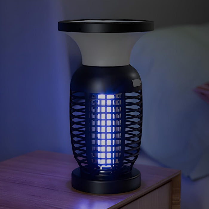 Mosquito Bug Zapper Lantern - Solar Powered / Waterproof Outdoor LED Light, Hanging Pest Killer