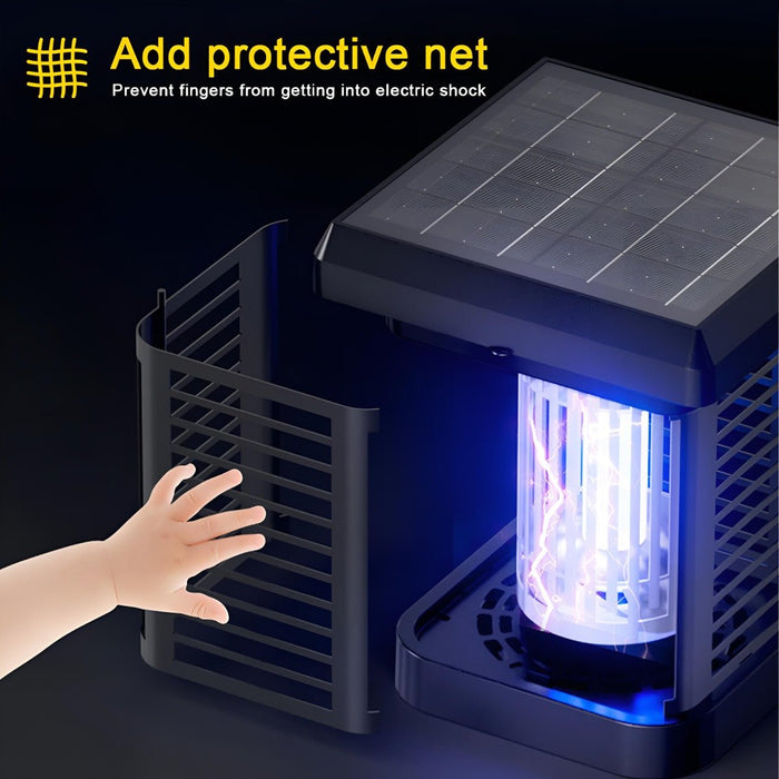 Mosquito Bug Zapper Lantern - Solar Powered / Waterproof Outdoor LED Light, Hanging Pest Killer