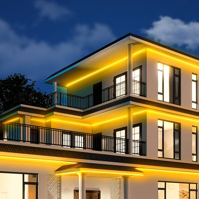 Solar Recessed LED Linear Light Strip - Outdoor Pathway, Deck, Garden Lighting with Remote Control