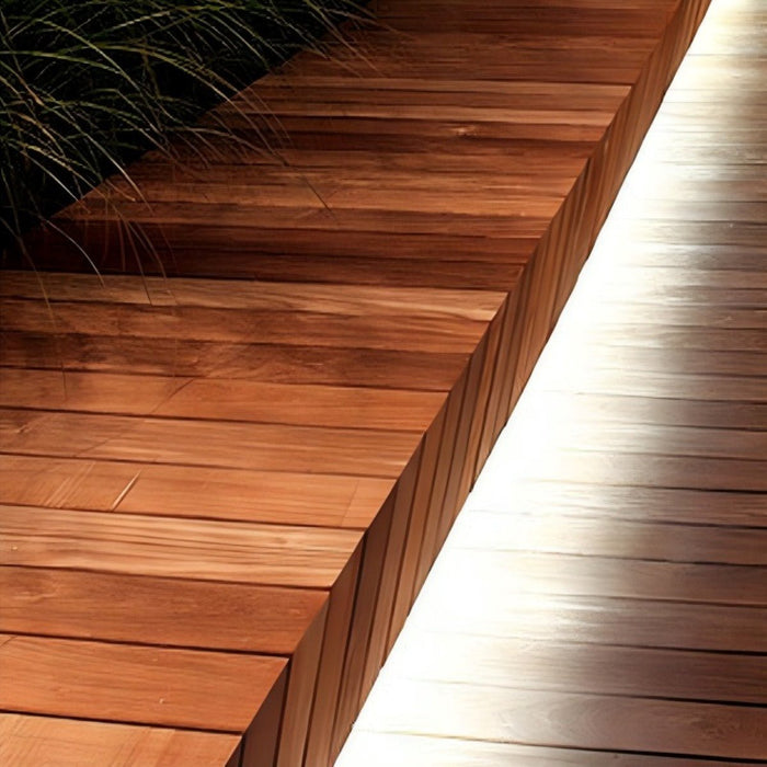 Solar Recessed LED Linear Light Strip - Outdoor Pathway, Deck, Garden Lighting with Remote Control
