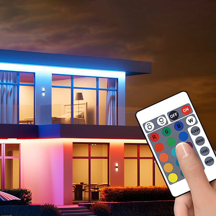 Solar Outdoor RGB LED Strip Light - Waterproof Atmosphere Streamer Lighting, Flexible Garden Patio Decor