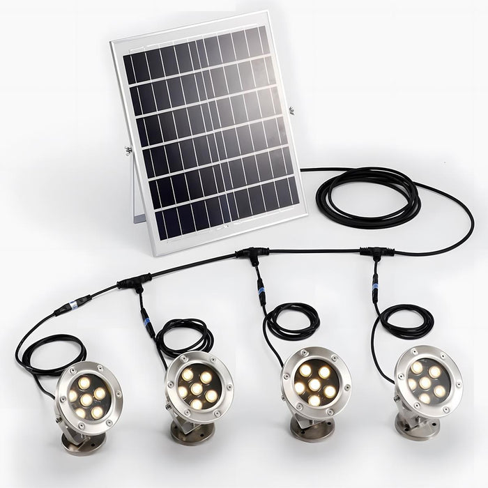 Submersible Spot Lights - Solar Powered / RGB Color Changing - Outdoor Landscape / Pool / Pond Lighting