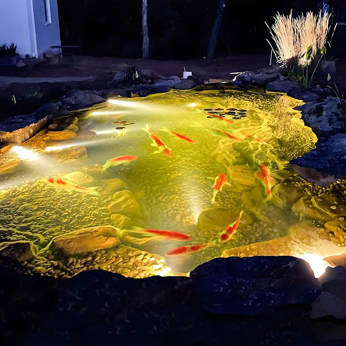 Submersible Spot Lights - Solar Powered / RGB Color Changing - Outdoor Landscape / Pool / Pond Lighting