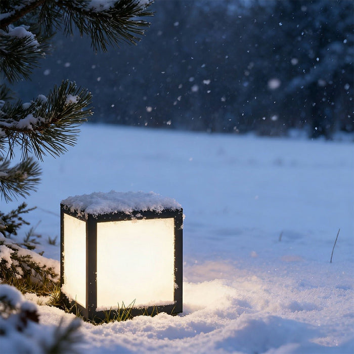 Solar Dusk to Dawn LED Post Cap Light, Waterproof Column Pedestal for Patio/Porch/Yard