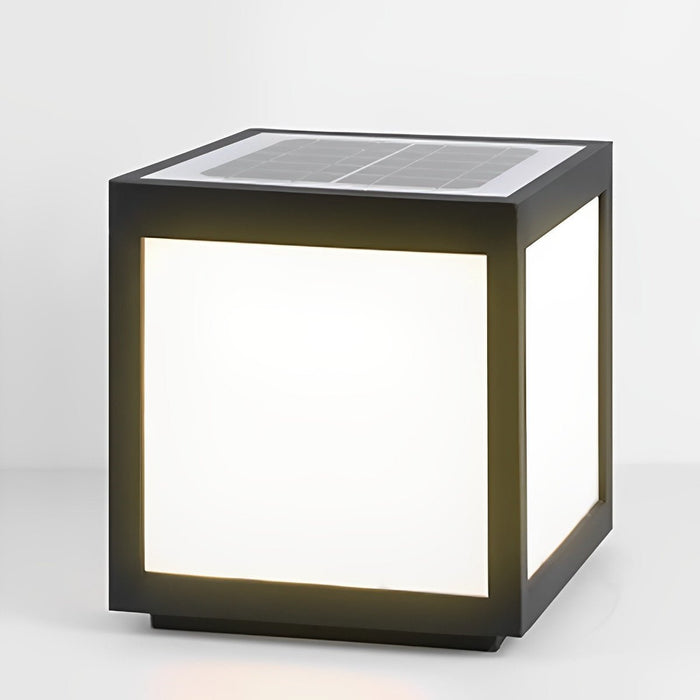 Solar Dusk to Dawn LED Post Cap Light, Waterproof Column Pedestal for Patio/Porch/Yard