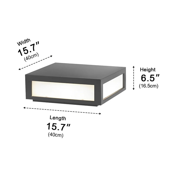 Solar Dusk to Dawn LED Post Cap Light, Waterproof Column Pedestal for Patio/Porch/Yard