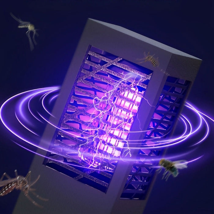 Solar Waterproof Rectangular LED Outdoor Bug Zapper - UV Mosquito Killer, Chemical-Free Pest Control / Garden Lawn Light