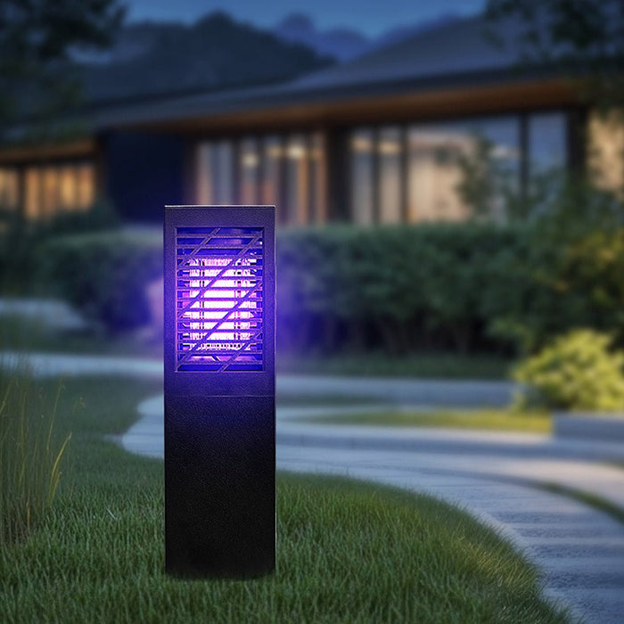 Solar Waterproof Rectangular LED Outdoor Bug Zapper - UV Mosquito Killer, Chemical-Free Pest Control / Garden Lawn Light