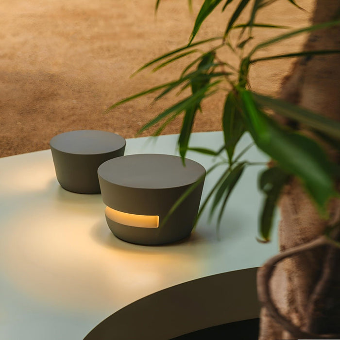 Solar Outdoor Landscape Light, Round LED Pathway, Waterproof Garden Deck, Dusk to Dawn Easy Install