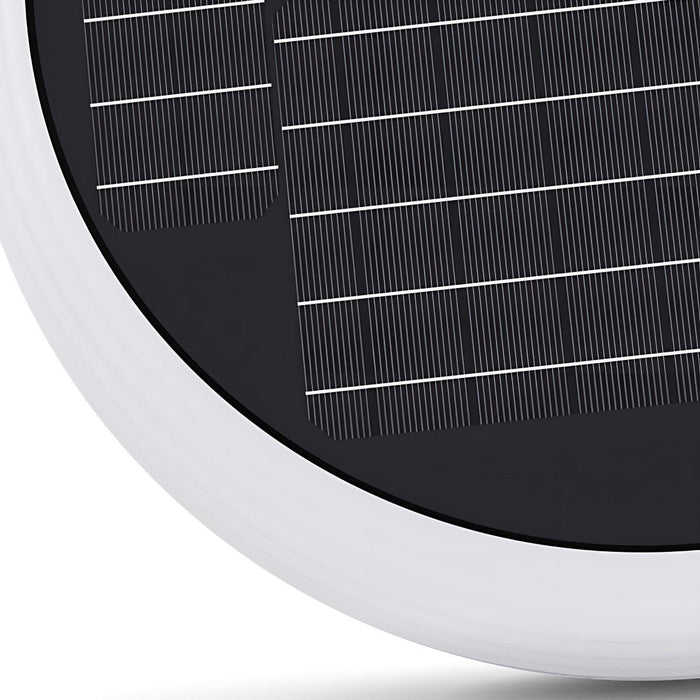Solar LED Outdoor Post Light - Round, Removable Base, Weatherproof Design