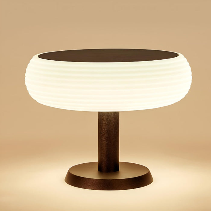Solar LED Outdoor Post Light - Round, Removable Base, Weatherproof Design