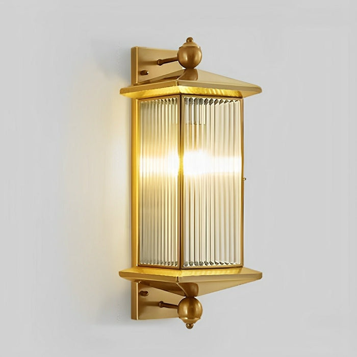 Solar Outdoor Wall Sconce, Rustic Copper LED Porch Light, IP65 Waterproof, Dusk to Dawn, Patio/Yard/Corridor