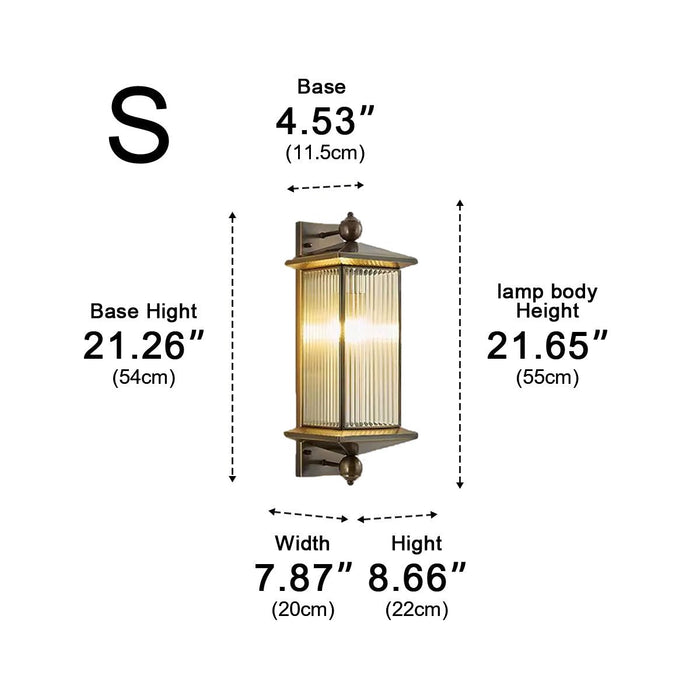 Solar Outdoor Wall Sconce, Rustic Copper LED Porch Light, IP65 Waterproof, Dusk to Dawn, Patio/Yard/Corridor