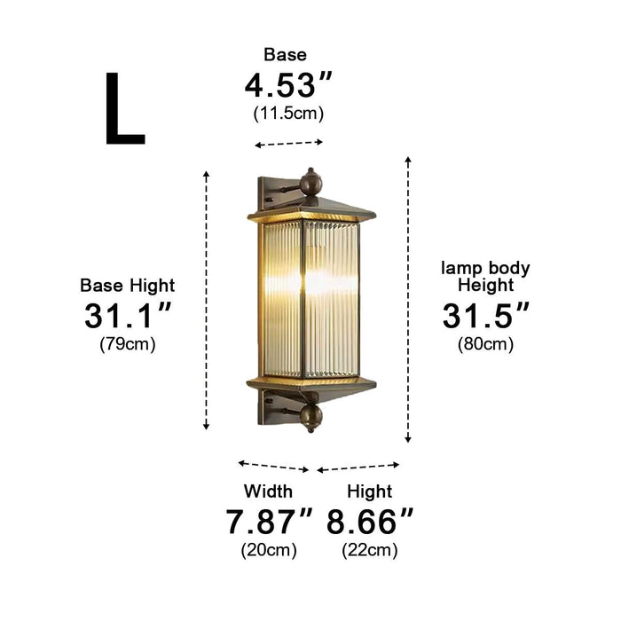 Solar Outdoor Wall Sconce, Rustic Copper LED Porch Light, IP65 Waterproof, Dusk to Dawn, Patio/Yard/Corridor