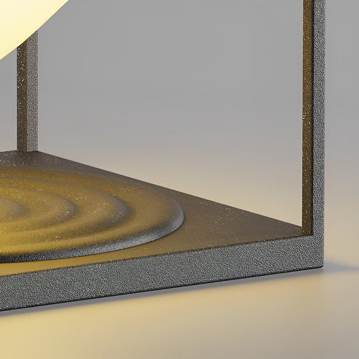 Solar Dusk to Dawn, Waterproof IP65, Cube Dripping Raindrop Post Light for Patio/Porch/Yard