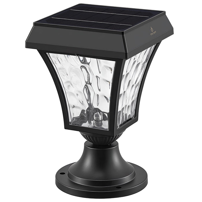 Solar Waterproof Water Wave Lampshade LED Outdoor Post Light - Garden Pathway Driveway Driveway Lighting, Decorative Landscape Lamp