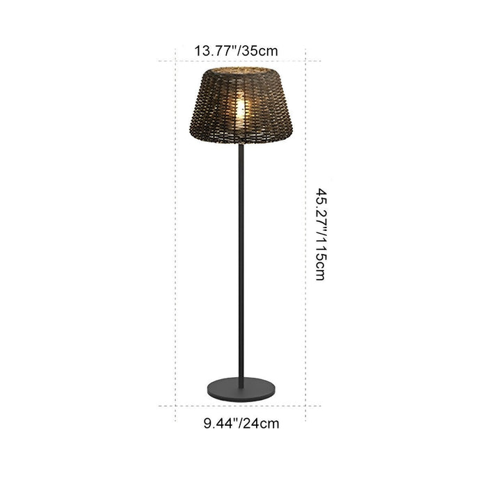 Solar Outdoor Floor Lamp, Waterproof LED Weave Shade for Garden/Patio/Yard, Easy Install