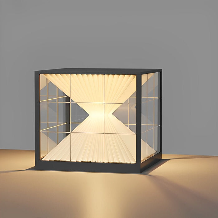 Square Solar Fence Post Lights - Outdoor Cap-Style LED Accent Lighting for Decks, Patios, and Garden Pathways