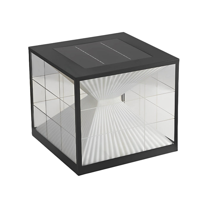 Square Solar Fence Post Lights - Outdoor Cap-Style LED Accent Lighting for Decks, Patios, and Garden Pathways