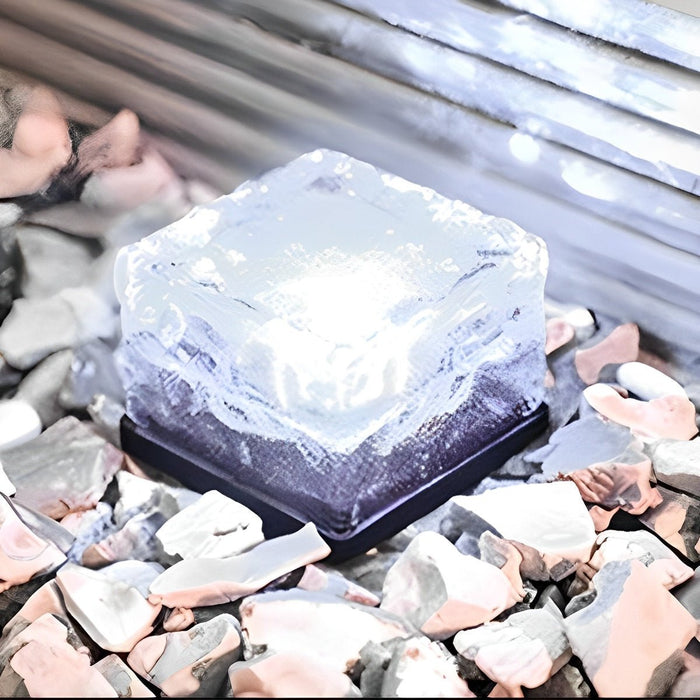 Ice Brick Solar Outdoor Lights - Pathway Lighting / Garden Decor, Waterproof, Automatic On/Off