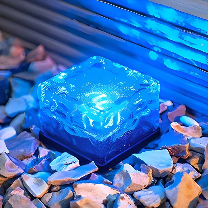 Ice Brick Solar Outdoor Lights - Pathway Lighting / Garden Decor, Waterproof, Automatic On/Off