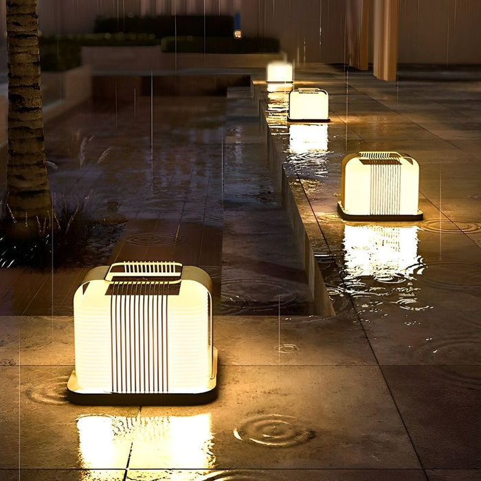 Square Solar Fence Post Light - Modern Waterproof LED Cap Light for Outdoor Decks, Patios, and Gardens