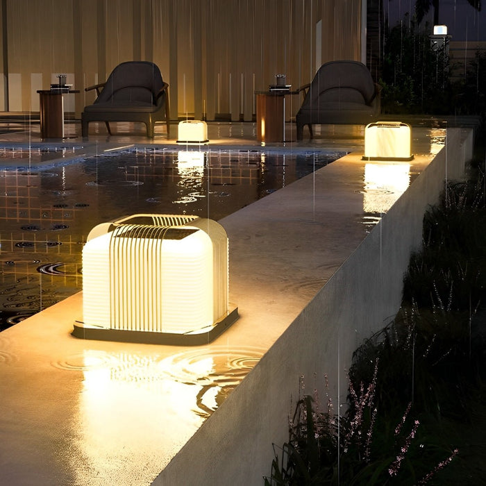 Square Solar Fence Post Light - Modern Waterproof LED Cap Light for Outdoor Decks, Patios, and Gardens