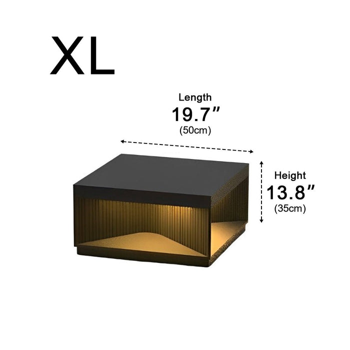Square Solar Fence Post Light - Wireless Outdoor LED Deck Lighting, Automatic Dusk-to-Dawn Operation