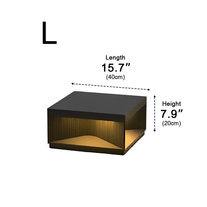Square Solar Fence Post Light - Wireless Outdoor LED Deck Lighting, Automatic Dusk-to-Dawn Operation
