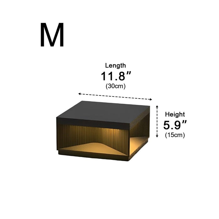 Square Solar Fence Post Light - Wireless Outdoor LED Deck Lighting, Automatic Dusk-to-Dawn Operation